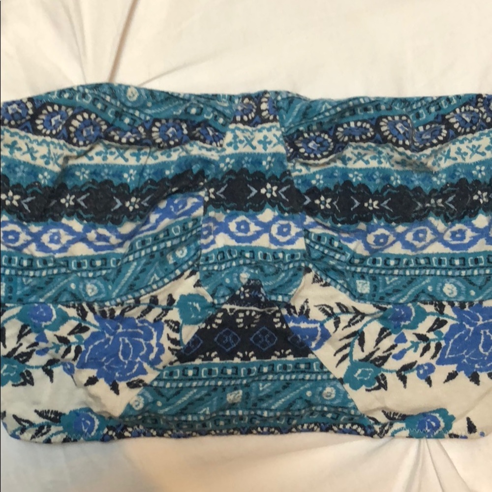 Free People blue pattern bandeau